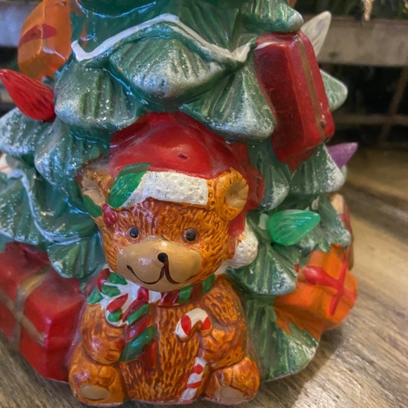 Vintage ceramic bear and tree - Picture 2 of 6